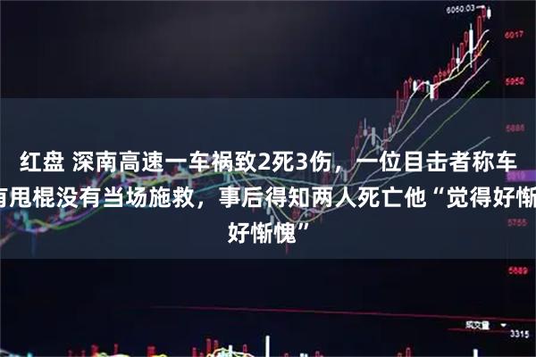 红盘 深南高速一车祸致2死3伤，一位目击者称车上有甩棍没有当场施救，事后得知两人死亡他“觉得好惭愧”