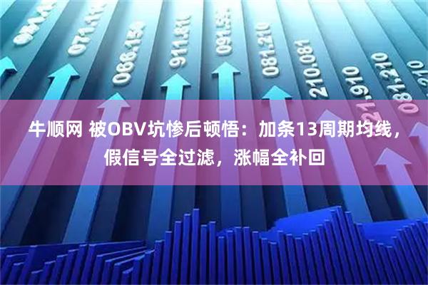 牛顺网 被OBV坑惨后顿悟：加条13周期均线，假信号全过滤，涨幅全补回