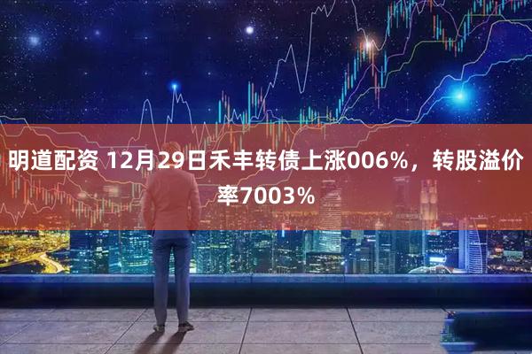 明道配资 12月29日禾丰转债上涨006%，转股溢价率7003%
